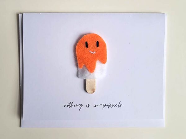 Handmade Punny Encouragement Card: nothing is IMPOPSICLE