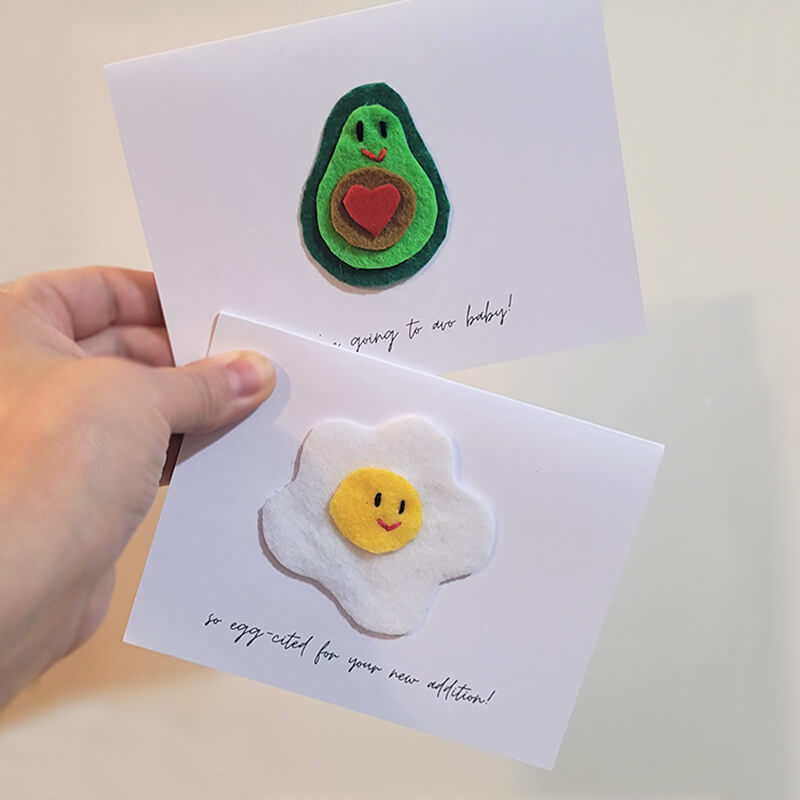 Handmade Punny Card: so EGG-cited for your new addition