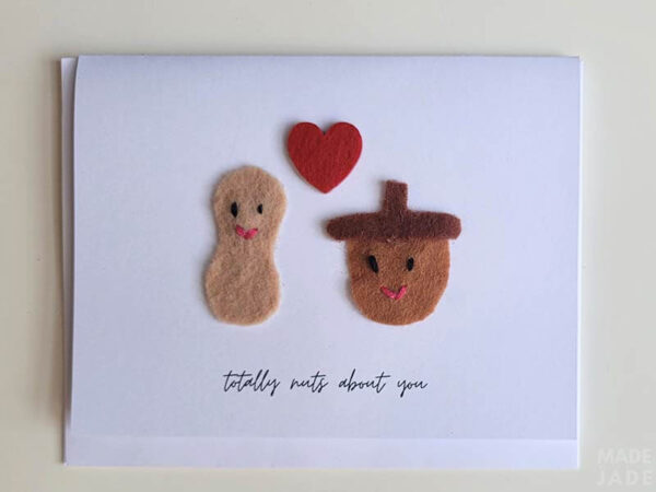 Handmade Punny Card: totally NUTS about you