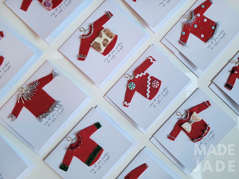 may all your SWEATERS be ugly & bright (red)