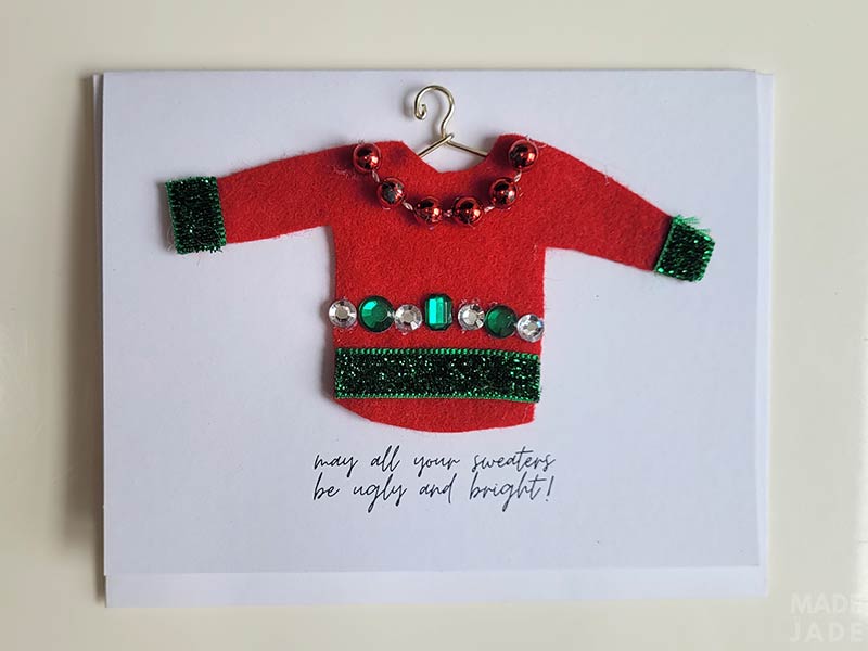 may all your SWEATERS be ugly & bright (red)