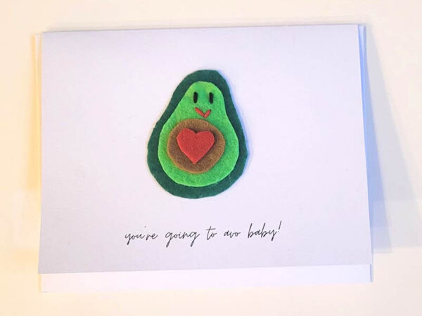 Handmade Punny Card: You're going to AVO baby!