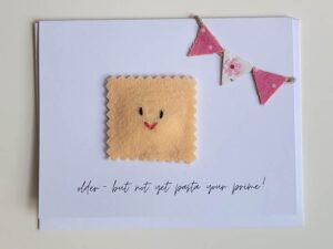 Handmade Punny Card: older – but not yet pasta your prime