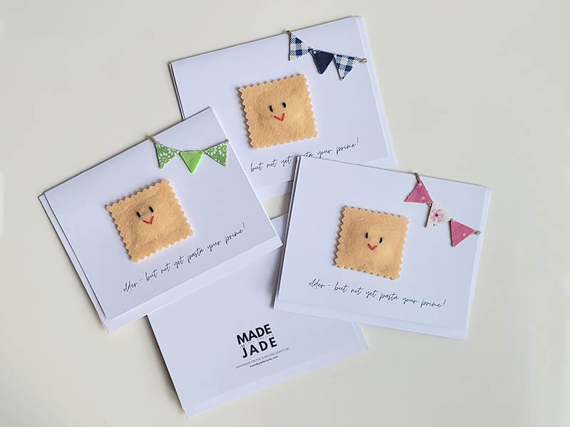 Handmade Punny Card: older – but not yet pasta your prime